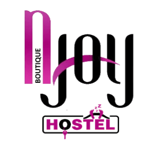 Enjoy Logo Design hostel square
